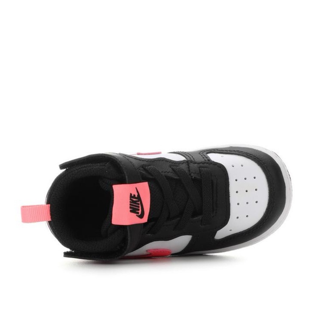 KIDS' NIKE INFANT & TODDLER COURT BOROUGH MID 2 SNEAKERS Unisex Black Pink - 7 - Picture 3 of 16